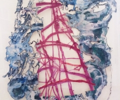 Pink ladder, blue water 72dpi for website